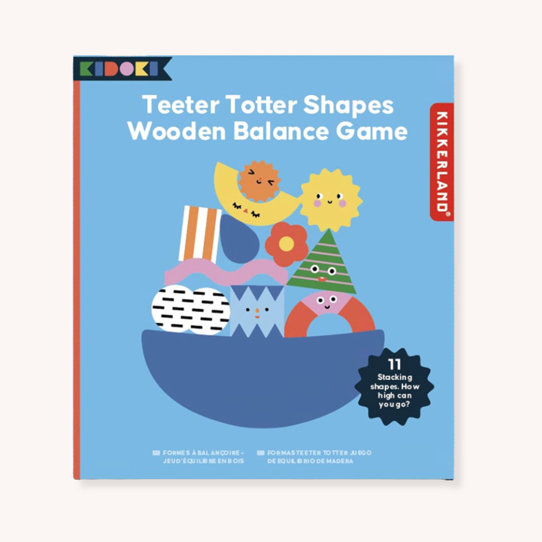 Teeter Totter Shapes Wooden Balance Game