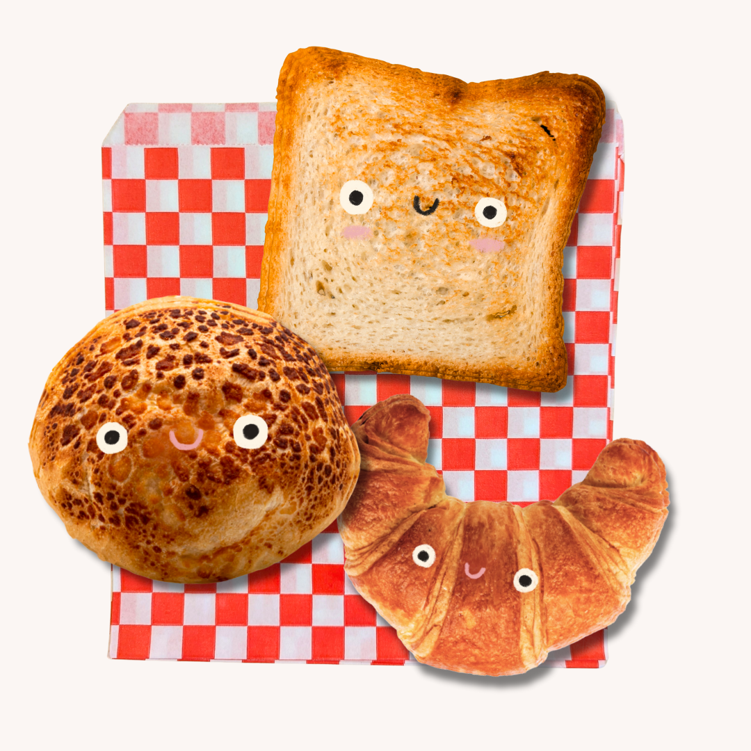 Set Wenskaarten Brunch 🥐🍞🥯