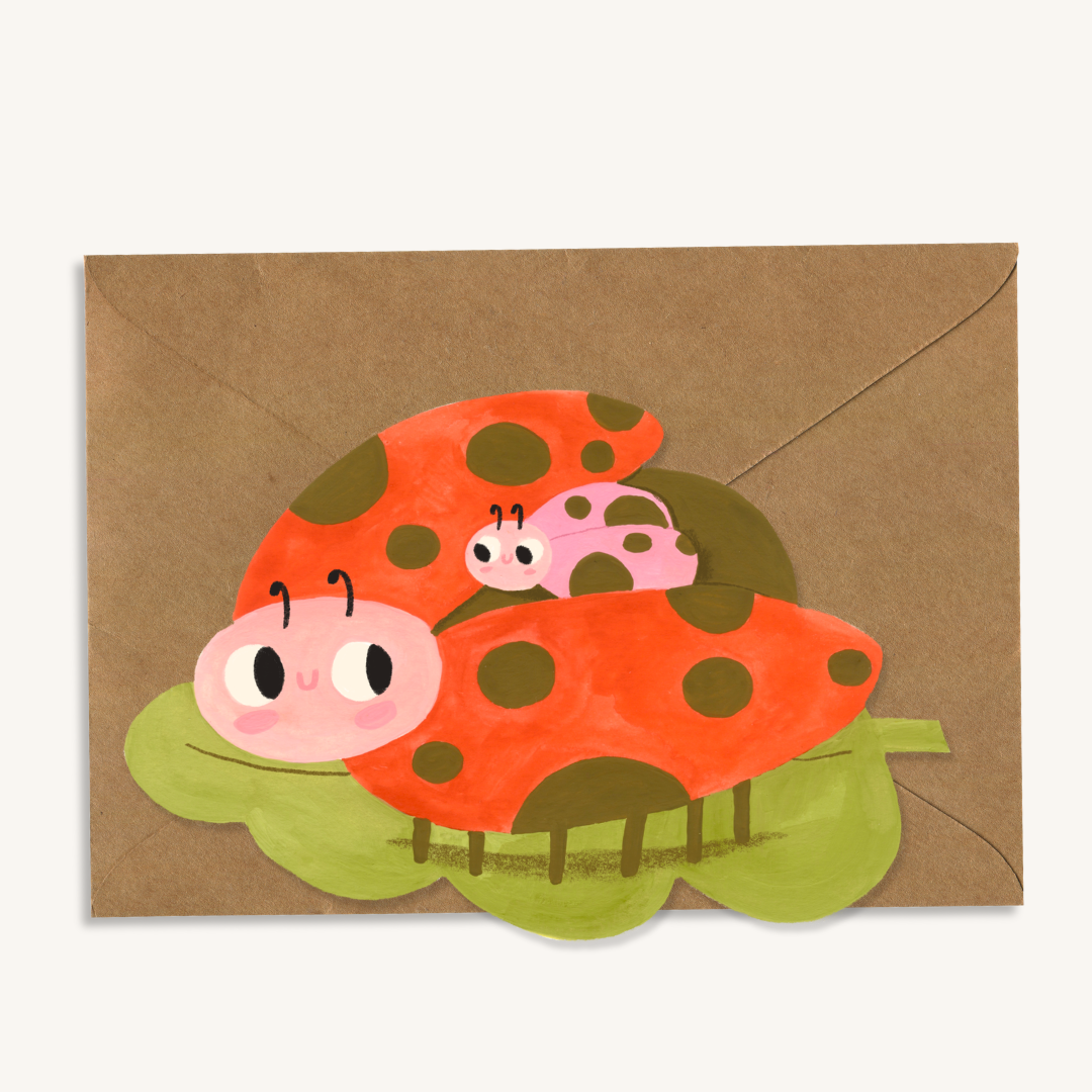 Wenskaart XL Lieveheersbeestje 🐞
